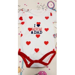 Боди Сърчица I love mum&dad
