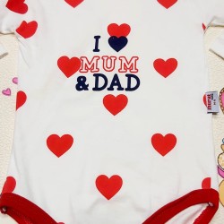 Боди Сърчица I love mum&dad Боди Сърчица I love mum&dad