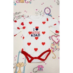 Боди Сърчица I love mum&dad Боди Сърчица I love mum&dad