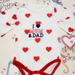 Боди Сърчица I love mum&dad