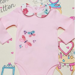 Бебешко боди с яка на цветя