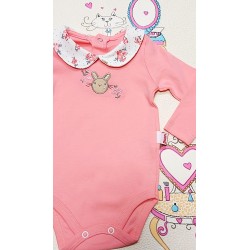 Бебешко боди с якичка на цветя