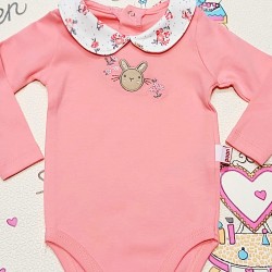 Бебешко боди с якичка на цветя Бебешко боди с якичка на цветя