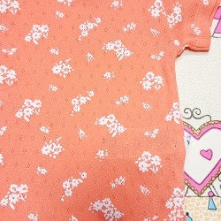 Оранжево дишащо боди на цветенца