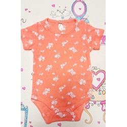 Оранжево дишащо боди на цветенца