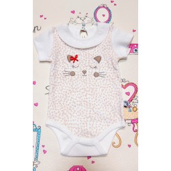 Бебешко боди Котенце в бежово