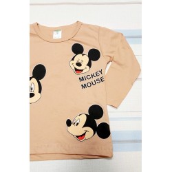Детска тениска в кафяво Мики Детска тениска в кафяво Мики