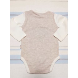 Бебешко боди в бежово с ушички Бебешко боди в бежово с ушички