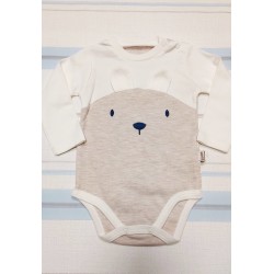 Бебешко боди в бежово с ушички Бебешко боди в бежово с ушички