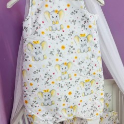 ЛЯТНО Детско спално чувалче Жълто слонче с крачета