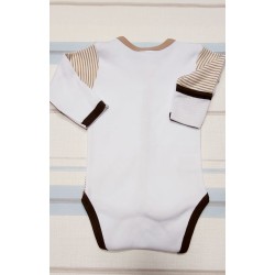 Бебешко боди в кафяво рае