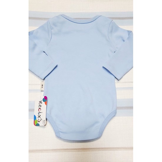 Боди в светло синьо с Патенца
