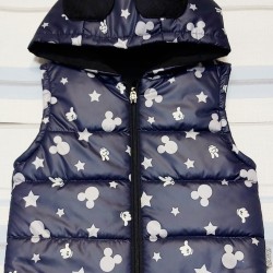 Шушляков елек с качулка с ушички в тъмносиньо Шушляков елек с качулка с ушички в тъмносиньо