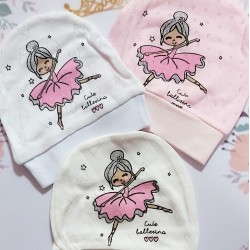 Бебешка шапка от дишаща материя Балеринка Бебешка шапка от дишаща материя Балеринка