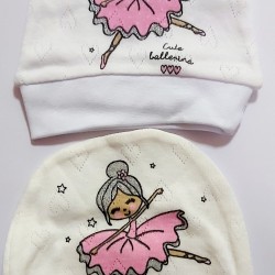 Бебешка шапка от дишаща материя  Балеринка