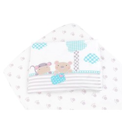 Бебешки спален комплект чаршаф с калъфка KIKKABOO