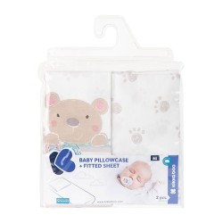 Бебешки спален комплект чаршаф с калъфка KIKKABOO Бебешки спален комплект чаршаф с калъфка KIKKABOO