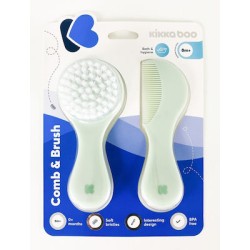 Комплект четка и гребен за бебе Kikkaboo Mint