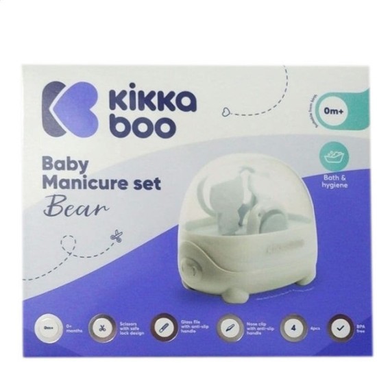 Комплект бебешки нокторезачка,пила,клип и ножичка в кутия Kikkaboo Mint Комплект бебешки нокторезачка,пила,клип и ножичка в кутия Kikkaboo Mint