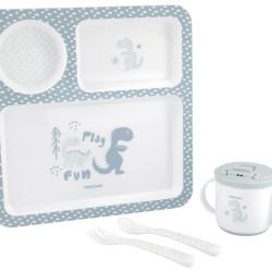 Комплект прибори за хранене 4бр в синьо и бяло Комплект прибори за хранене 4бр в синьо и бяло