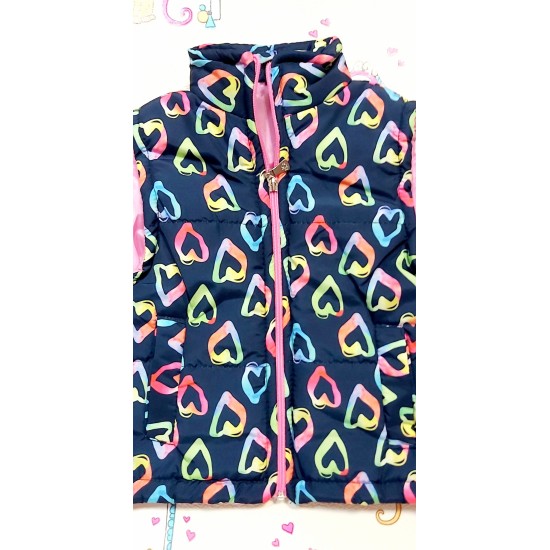 Шушляков елек с разноцветни сърца Шушляков елек с разноцветни сърца