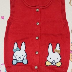 Разкошен бебешки елек в червено