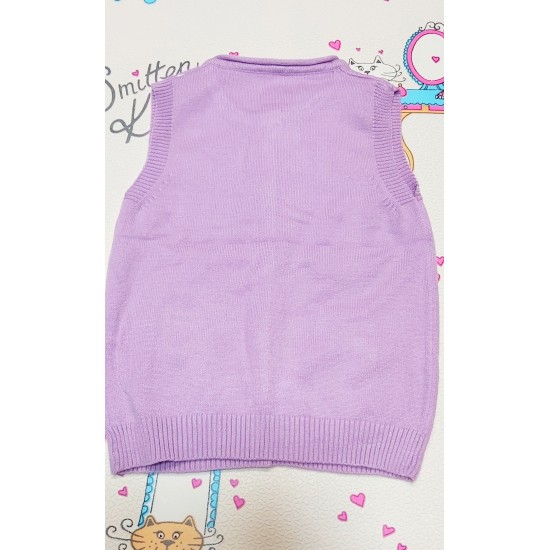 Разкошен бебешки елек в лилаво Разкошен бебешки елек в лилаво