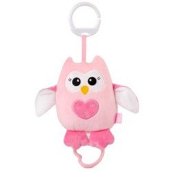 Музикална бебешка латерна БУХАЛ в розово