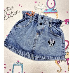 Детска дънкова пола с Мики и Мини Маус