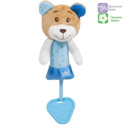 AMEK BABY Мека държалка Мече в синьо AMEK BABY Мека държалка Мече в синьо