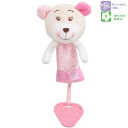 AMEK BABY Мека държалка Мече в розово AMEK BABY Мека държалка Мече в розово