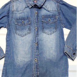 Дънкова риза с дълъг ръкав