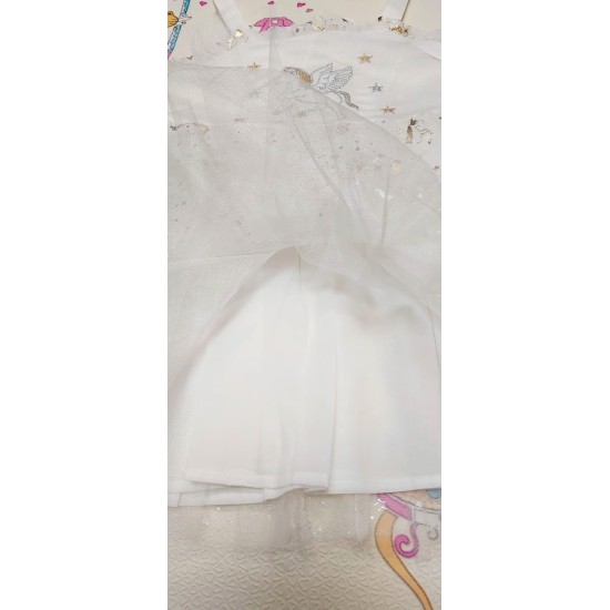 Рокля ,,Еднорог в бяло и златисти с тюл Рокля ,,Еднорог в бяло и златисти с тюл