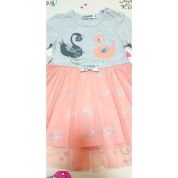 Детска рокля  Лебеди с лек тюл