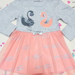 Детска рокля Лебеди с лек тюл Детска рокля Лебеди с лек тюл