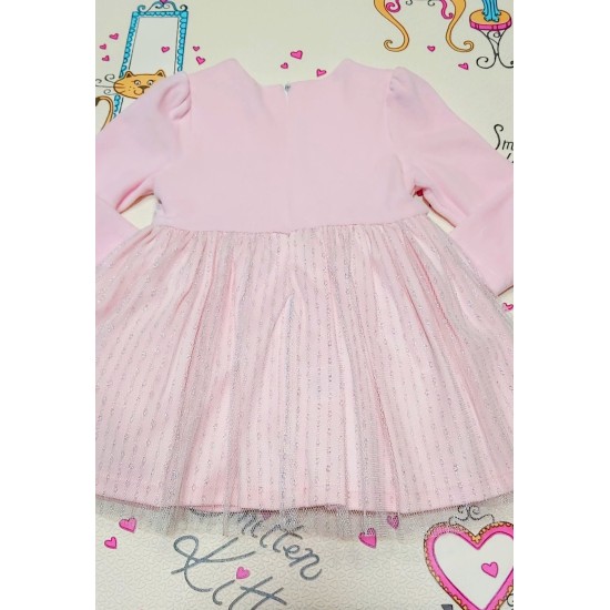 Розова плюшена рокля Зайче Розова плюшена рокля Зайче