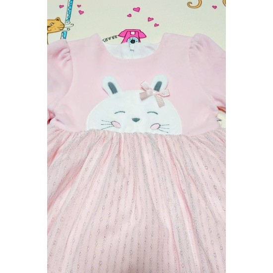 Розова плюшена рокля Зайче Розова плюшена рокля Зайче