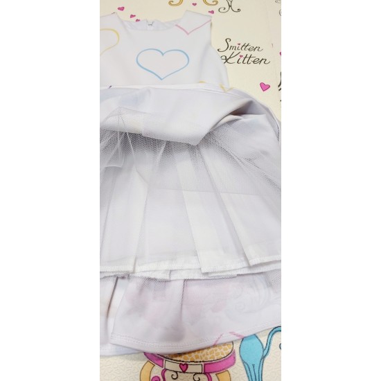 Детска рокля с Принцеси в бяло 