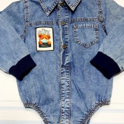 Дънково боди с якичка Дънково боди с якичка