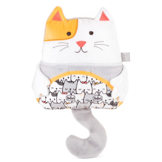 Бебешка плюшена играчка с черешови костилки Котка