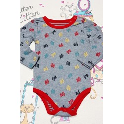 Боди  Листа с червен кант