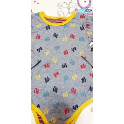 Боди  Листа с жълт кант