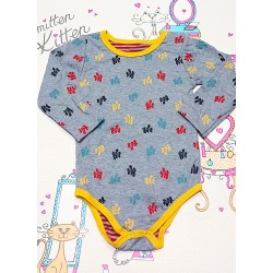 Боди  Листа с жълт кант