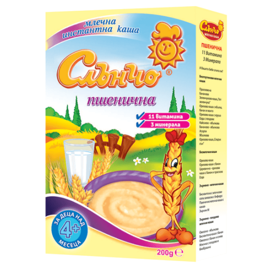 Каша Слънчо Пшенична 4м+
