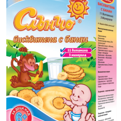 Каша Слънчо Бисквитена с банан 6м+ Каша Слънчо Бисквитена с банан 6м+
