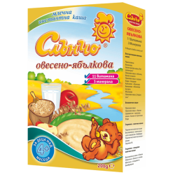 Каша Слънчо Овесено-Ябълкова 4м+