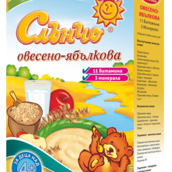 Каша Слънчо Овесено-Ябълкова 4м+ Каша Слънчо Овесено-Ябълкова 4м+