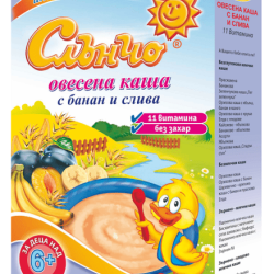 Каша Слънчо Овесена с банан и слива 6м+ Каша Слънчо Овесена с банан и слива 6м+
