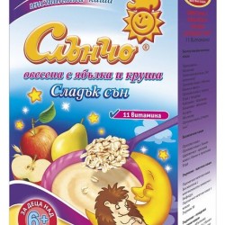 Каша Слънчо Овесена с Ябълка и Круша Сладък сън Каша Слънчо Овесена с Ябълка и Круша Сладък сън