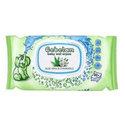 BEBELAN Бебешки мокри кърпички Алое вера и Лайка 80бр